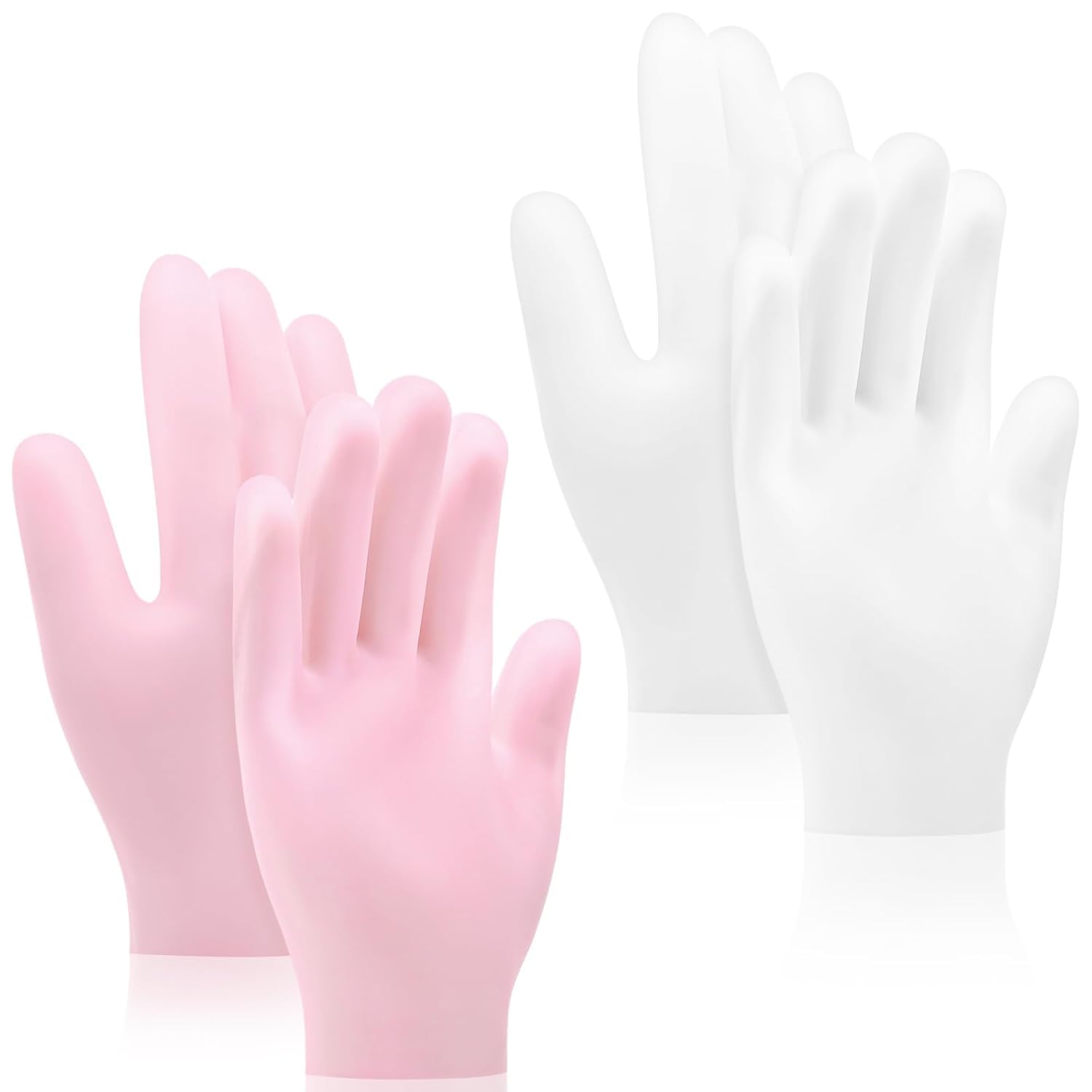 Pairs Silicone Moisturizing Gloves Spa Gel Hydrating Women's Hand Care Gloves, Anti Slip Aloe Lotion Gloves for Dry Hand, Calluses, Cracked Heels Softening Rough Skin Multi color (Pake of 1)-image-3