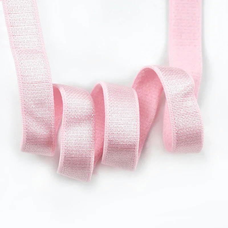 Elastyczna taśma nylonowa, 10mm Nylon Elastic Bands for Underwear Bra Straps Multicolor 10-50 Meters(Pink 10mm,50Meters)