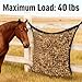 ETOFIXEE 2 Packs Hay Net Bag for Horses, 33Inch, Extra Large Capacity, Slow Feed Design,Black Nylon Mesh (Square),