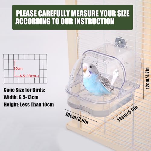 image for WQY GroceryShop Bird Bath for Cage, Cleaning Pet Supplies Cockatiel Bi