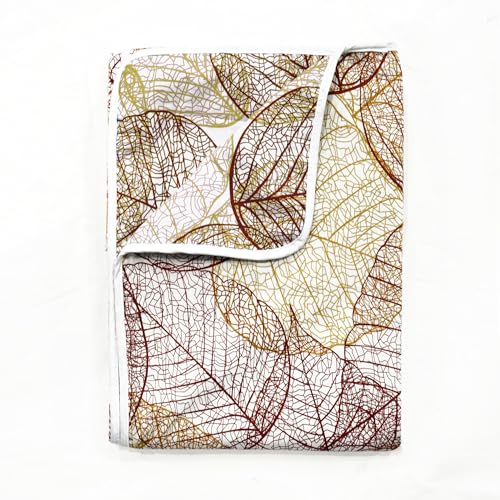 Image of Divine Casa Glace Cotton 120 GSM Reversible Lightweight Printed Single Bed AC Dohar Blanket Quilt - Blue and Brown