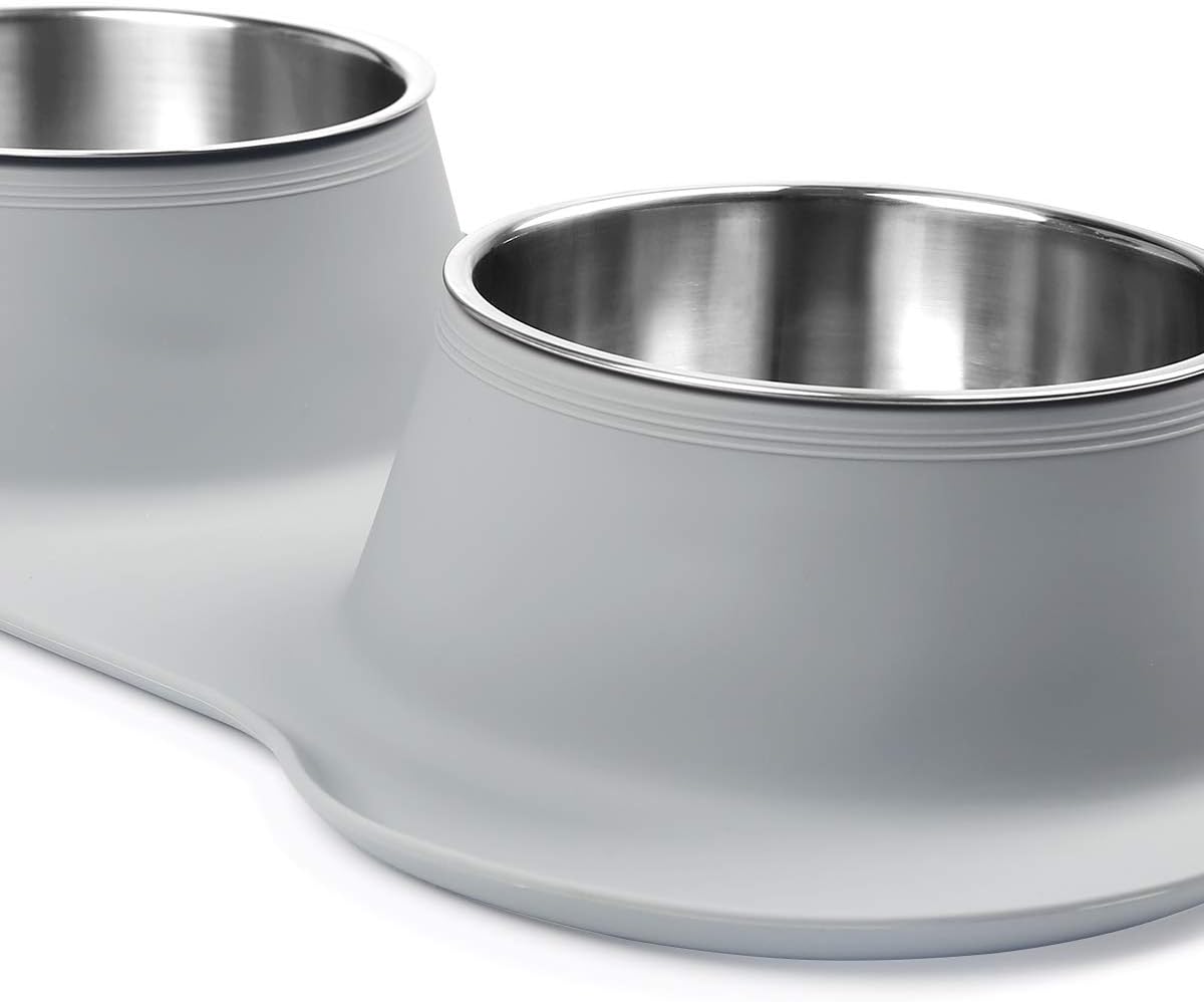 URPOWER Dog Bowls Stainless Steel Dog Bowl with No Spill Dog Food Bowl Non-Slip Silicone Mat Feeder Bowls Pet Bowl for Puppy Small Medium Dogs Cats and Pets : Pet Supplies