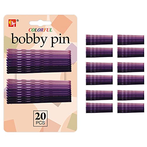 120 Pcs Colored Bobby Pins Hair Pins Small Mini Decorative Pain-Free Cute Bobbi Clips Strong Hold Non-Slip Styling Accessories For Girls Women Short Long Thick Thin All Hair Types (Purple Assorted) #TOP30