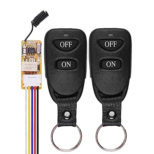 Mini relais sans fil pour interrupteur télécommande LED 5V 12V noir