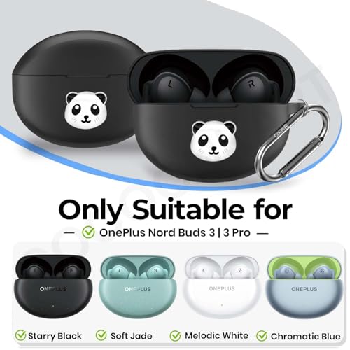 Image of Silicone Case Cover Compatible for OnePlus Nord Buds 3 | 3 Pro (Panda)