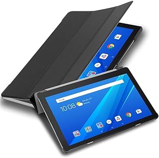 Cadorabo Tablet hoes compatibel met Lenovo Tab M10 (TB-X505F) NIET voor HD, FHD, FHD Plus, Plus, HD2 in SATIJN ZWART - Ultra dun beschermend geval ZONDER automatische Wake Up en Stand functie