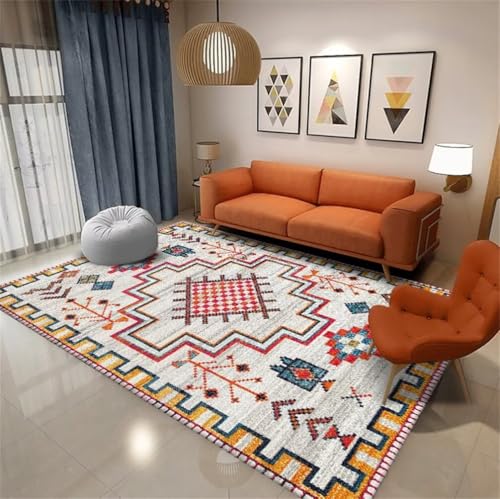 Tapis durable antidérapant au design géométrique pour intérieur chic