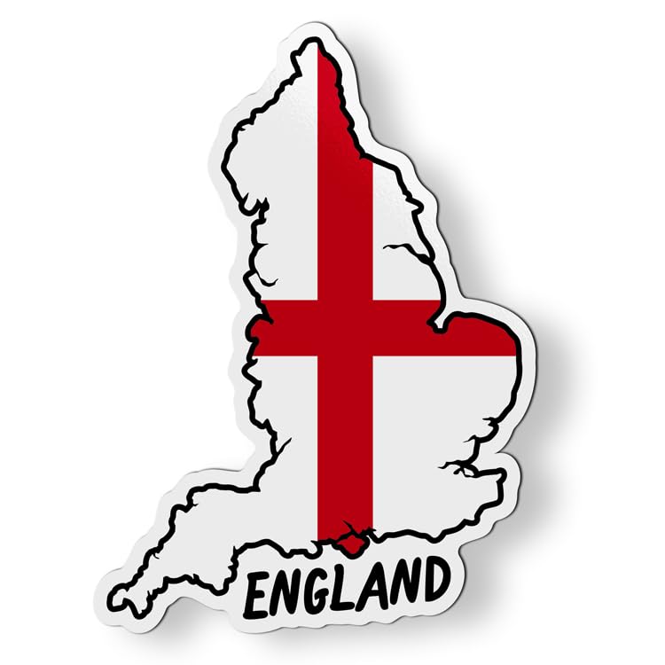 Imán decorativo mapa Inglaterra bandera 4.5" miniatura 1