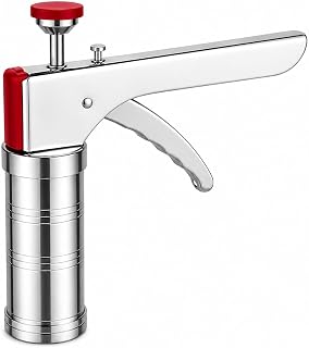 Stainless Steel Sev Press Murukku Maker for Namkeen, Snacks, Chakli, Gathiya, Sevaiya, Silver