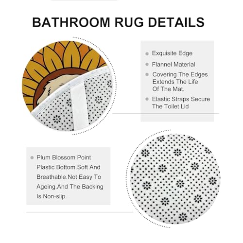 Tapis abattant toilettes en U antidérapant grand format - 6