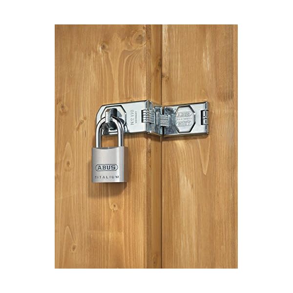 ABUS TITALIUM™ Padlock 80TI/50 with Light Lock Body Made of Solid Special Aluminium - 6-pin Precision Cylinder - 56234 - ABUS Security Level 8 - Silver - Image 4
