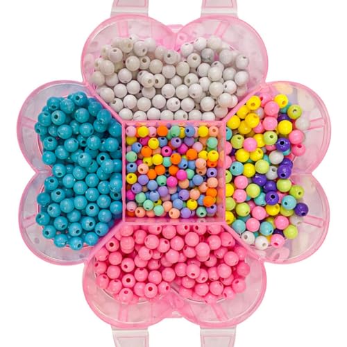 Kit Missangas Infantil Maleta com Perolas Coloridas Apliques Emborrachados Letra Pulseiras Tiara Fio