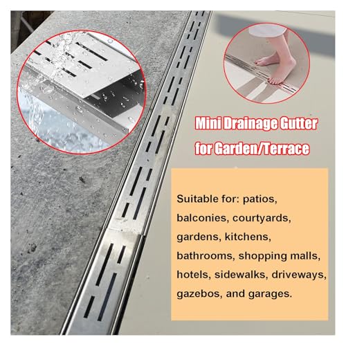 Caniveau de récupération d'eau H4cm pour stopper les inondations de terrasse - 6