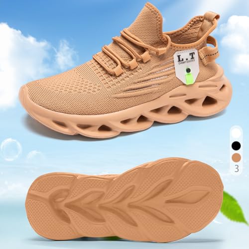 Image of Mens Running Shoes Gym Slip on Sneakers Non Slip Walking Tennis Sports Work Athletic Workout Casual Lightweight Breathable Fashion