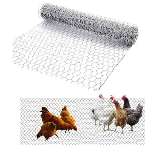 Malla de Alambre para jardín, Red cercas Aves Corral, Alambre Protector Revestido con construcción Fuerte, Barrera para Animales Pollo, Pantalla de Seguridad Plantas con Estilo Flexible, Herramienta