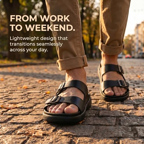 Image of Neeman's PureWhoosh Flow Sandals for Men | Waterproof Chappal | Casual Slippers with Ergonomic Arch Support & Anti Skid EVA Sole | Adjustable Strap | Lightweight Monsoon Floaters for Beach & Outdoor Wear