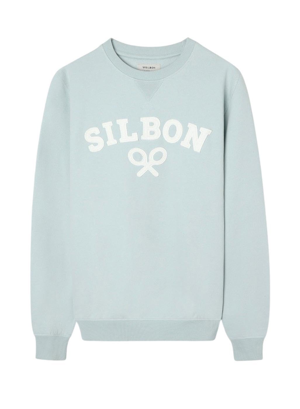 SILBON Racket Half Sweatshirt, aqua blue, L-XL