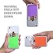 3Pack Cell Phone Card Holder Pocket for Back of Phone,Silicone Stick on Wallet Credit Card ID Case Sleeve Self Adhesive Sticker for iPhone 15 14 13 12 Pro Max,iPad,Samsung Galaxy-Purple,Green,Orange