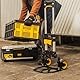 Stanley Faltbarer Sackkare und Klappkiste FT501/FT505 - Transportkarre 70KG - Klappkiste 25KG - Einkaufen, Handhabung und Umzug - Schwarz/Gelb