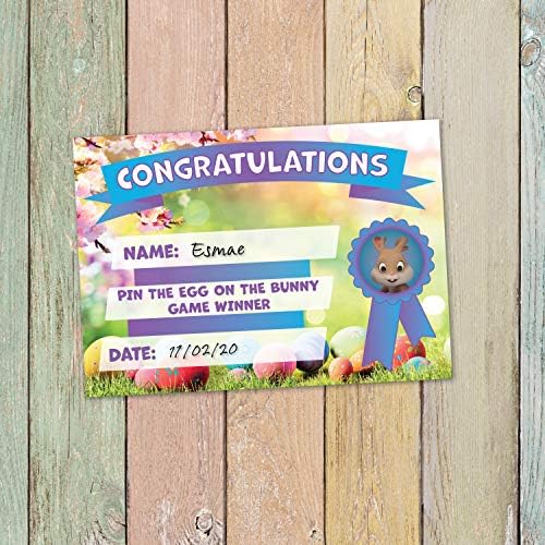 PIN THE EGG ON THE BUNNY  Fun Easter Party Game  18 Player - Play with family, kids, school children over the Easter Holidays or ideal Easter Decoration Accessories