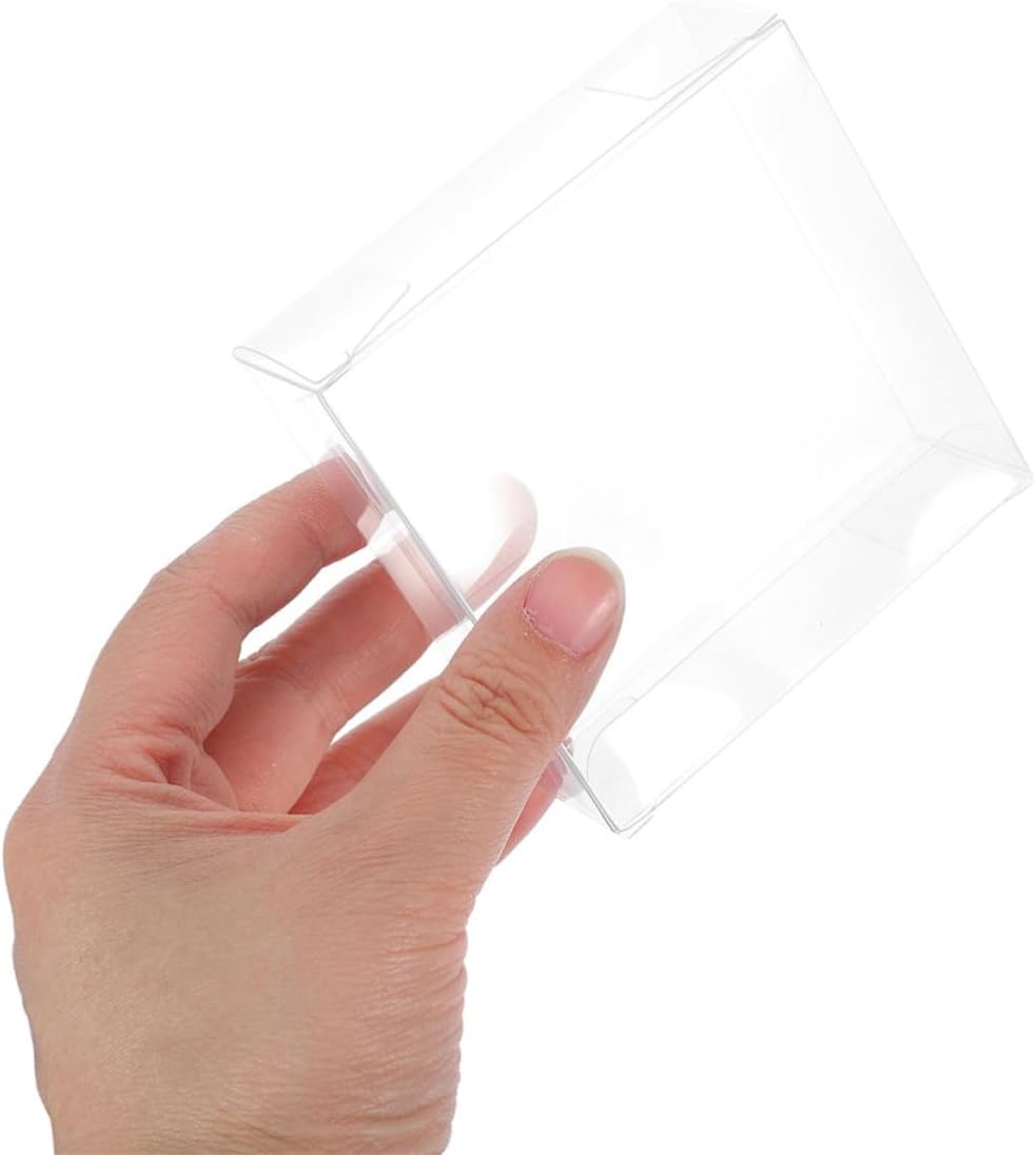 HAKIDZEL 100pcs Favor Boxes Cube Shape Tear-resistant Pvc Packaging Boxes with User-friendly Assembly for Birthday Parties and Gatherings