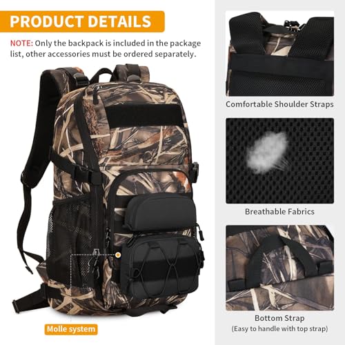 Image of HUNTVP Tactical Backpack Military MOLLE Backpack Hunting Rucksack Gear Assault Pack 25L WR