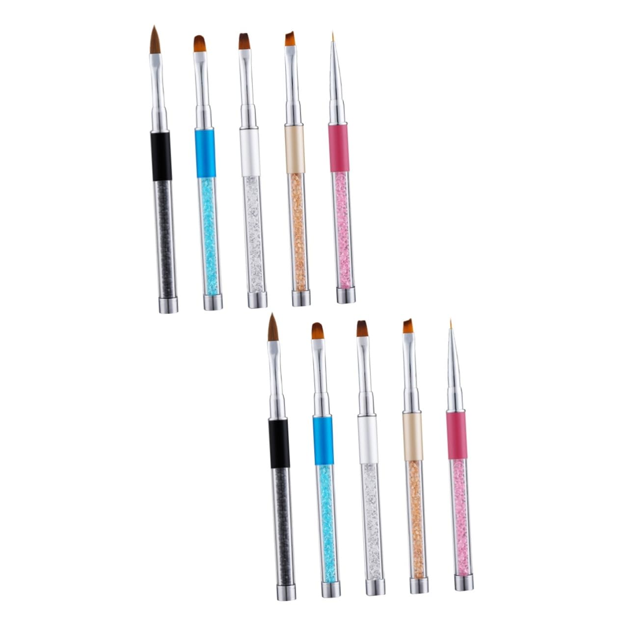 Healvian 10piezas Pinceles Para Decoración De Uñas Mango De Herramientas De Arte De Uñas Para Uso Profesional y Doméstico Incluye Pincel y Detalles Para Principiantes y Amantes Del Nail