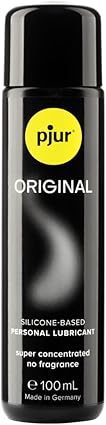 pjur ORIGINAL - Lubricante de silicona Premium - lubricación duradera sin pegarse - cunde mucho y es adecuado para preservativos (100ml)