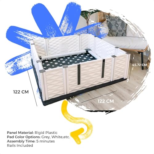 Image of EZwhelp EZclassic Dog Whelping Box - Washable Pee Pad, Large 48 inchx48 inchx18 inch