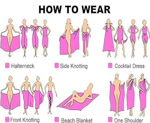 LIKPOJA Women's Beach Coverups Dress Summer Beach Wraps Wear Adjustable Straps Wrap Dress Cover Up Beachwear for Women(Solid Blue,S) - Image 7