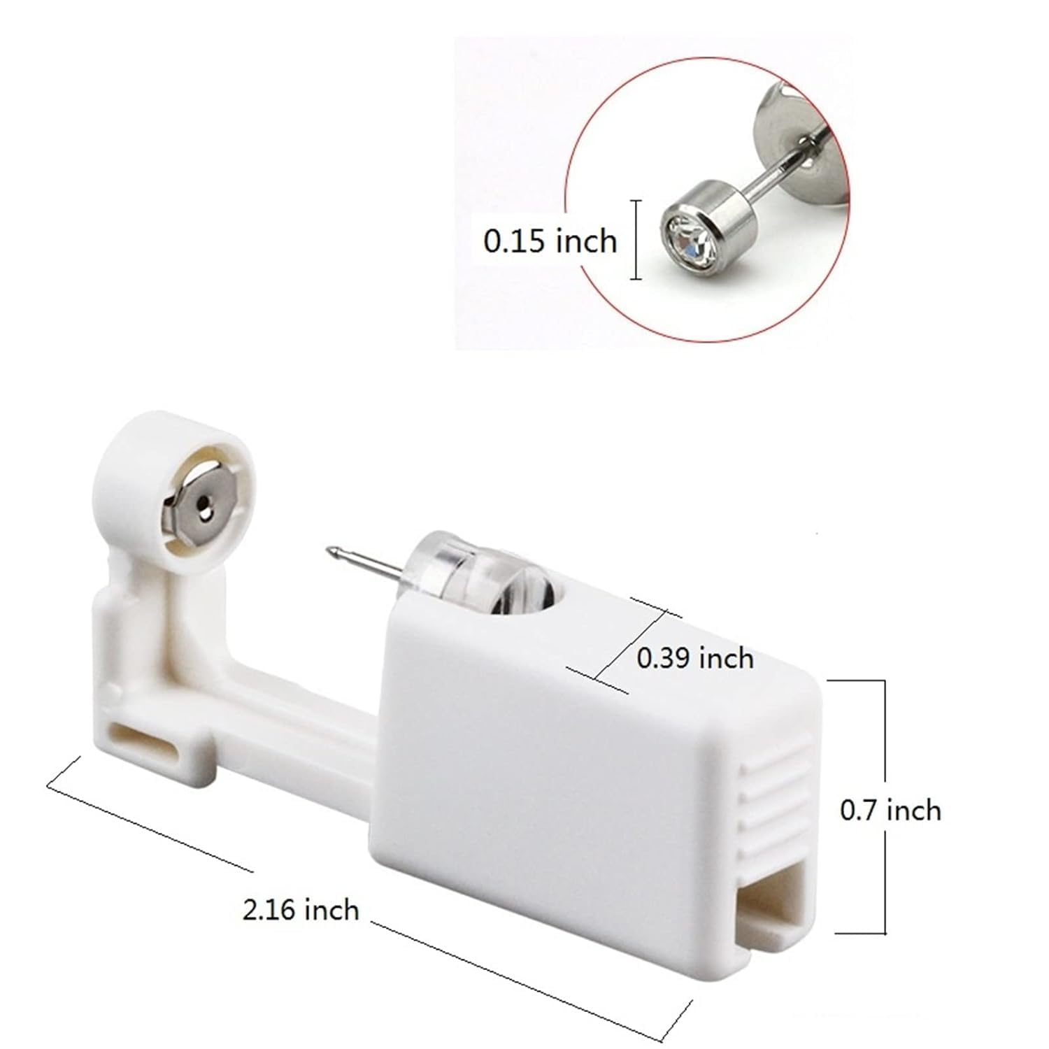 RAJry 2pcs Painless Ear Piercing Gun Disposable Safety Asepsis Piercing Tool Kit with 2Pcs Ear Studs 1
