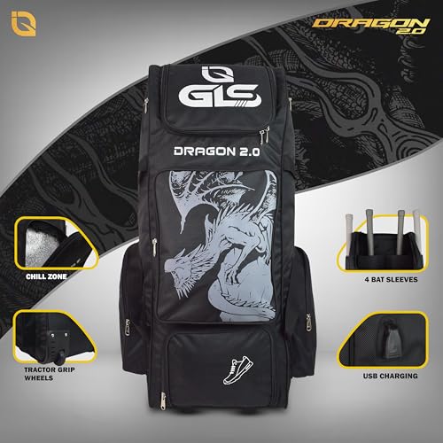 GLS Dragon 2.0 Duffle Cricket Bag with 4 Bat Sleeve, Shoe - Image 4