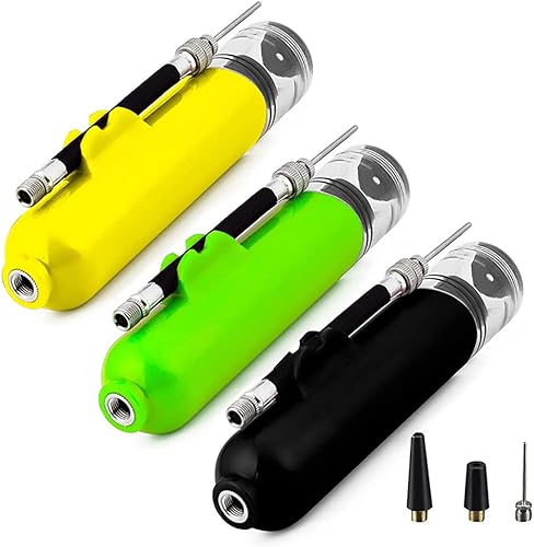 Pequeña bomba de bola de doble acción, bomba de aire manual para pelotas inflables, perfecta para baloncesto, voleibol, fútbol y fútbol. Viene con 1