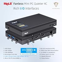 MeLE Mini PC Quieter4C Lüfterloser N150 Schreibtisch Computer 8GB 128GB – Ansicht 2