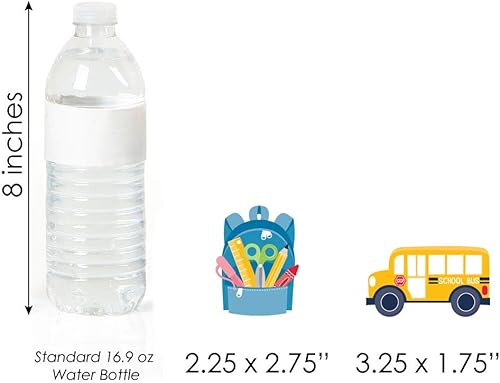 Miniatura 4 de Big Dot of Happiness Recortes de decoración para el primer día de clases para el primer día de escuela, 24 unidades