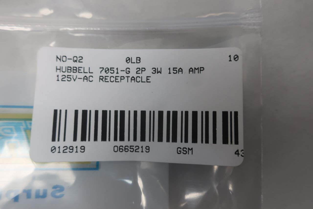 Hubbell 7051-G Receptacle in its original packaging