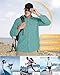 33,000ft Men's Long Sleeve Sun Protection Shirt UPF 50+ UV Quick Dry Cooling Fishing Shirts for Travel Safari Camping Hiking Teal