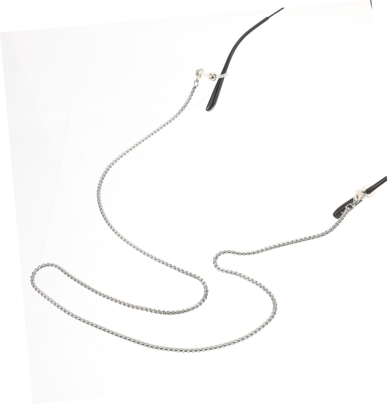 2pcs Stainless Steel Glasses Chain Slip Eyeglass Holder Strap for Women Sunglasses Lanyard with Stylish Fish Shrimp Clasp for Outdoor Activities