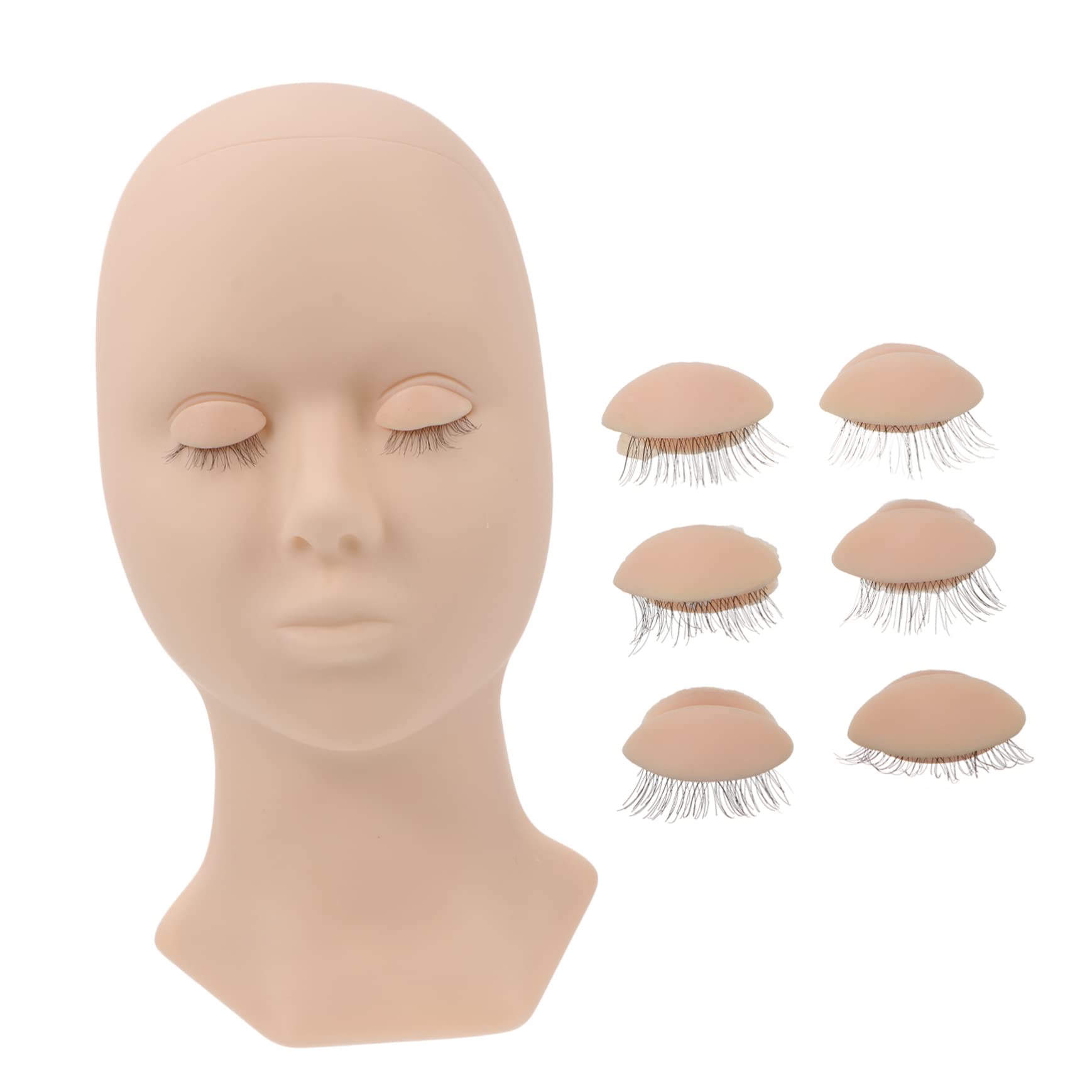 Cabeza de Maniquí para Práctica de Extensión de Pestañas en Silicona