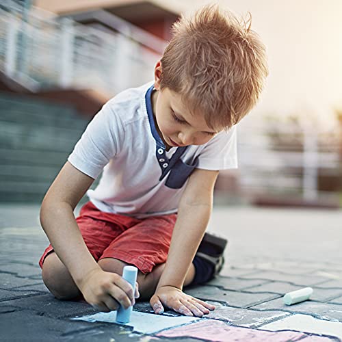 Sidewalk Chalk, 14 Colors 28 Pack Kids Sidewalk Chalk Bulk Set For Toddlers By Feela, Jumbo Outdoor Chalk For Kids Adults Family, Paint on Sidewalk School Chalkboard Blackboard Street Playground - Thumbnail 6