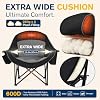 Coldbee Silla de Camping Sobredimensionada, Reforzada y Acolchada, con Reposacabezas Grueso, Negra miniatura 5