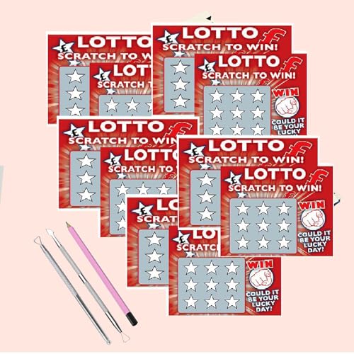 Image of 8Pcs Lottery Ticket Scratcher Tool, Stainless Steel Lottery Scratcher Tool, Scratch Off Tool, Ergonomic Ticket Scraper, Suitable for Lottery Enthusiasts Lottery Scraper Tool