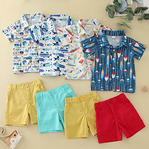 Baby Gift Set Boy Toddler Boys Short Sleeve Cartoon Prints T Shirt Tops Shorts Child Kids Gentleman