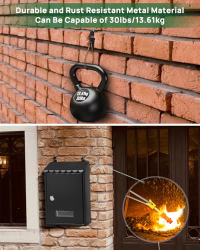 Image of Brick Clips, Brick Hangers Hooks for Hanging Outdoors No Drill, 1.97-2.91 inches Adjustable Brick Wall Clips, Metal Brick Picture Hangers No Damage (Pack of 4, Black)