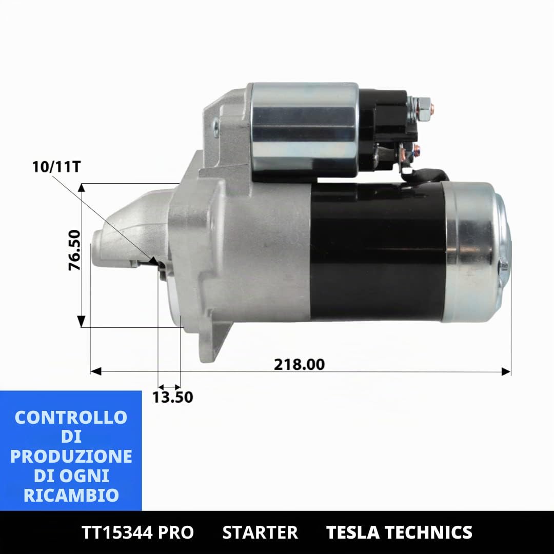 TT15344 PRO motorino di avviamento 12V, 2.20 KW. Compatibile con NISSAN, OPEL, RENAULT. Eccellente rapporto qualità-prezzo. Installazione facile e garanzia.