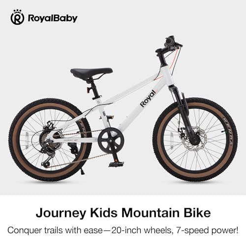 Image of RoyalBaby Kids Mountain Bike for Boys and Girls, Ultra-Light Aluminum 20-26 Inch Wheel Bicycle for 6-14 Years Old Children, 7 /21-Speeds Drivetrain