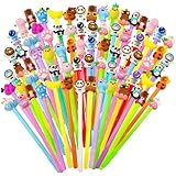 Muiyaneq 70 Pieces Cute Cartoon Gel Ink Pens,Random Novelty Kawaii Pens,Cool Assorted Styles Writing Pen for Kids,School Office Home Supplies,Gift