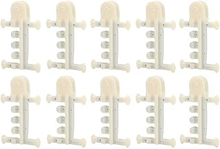 Greenhouse Fix Tool Kit 10pcs | Rollover Control & Ventilation Chuck Pulley | Windproof Accessories for Greenhouse/Farm/Garden | Sturdy Steel & Plastic Construction (White)