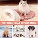 GROTOLY Pink Cat Sleeping Bag for Indoor Cats 2025 Upgraded 360° Wrap Semienclosed Cat Winter Sleeping Bag Soft Cat Cave Plush Large Cat Sack for 6-8kg Cats