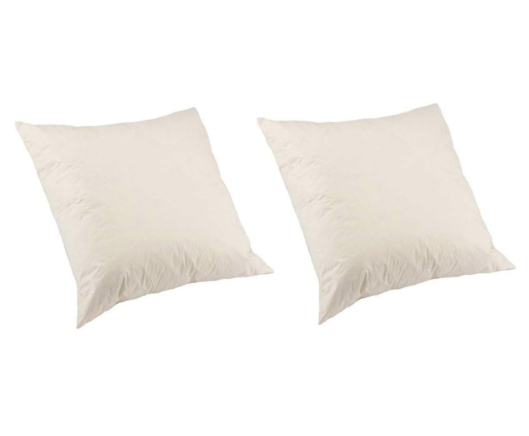 Classic Home Store CHS Cushion Pads Pack of 2 Natural China Duck Feather Cambric Cover Scatter Cushion Inners (16" x 12")